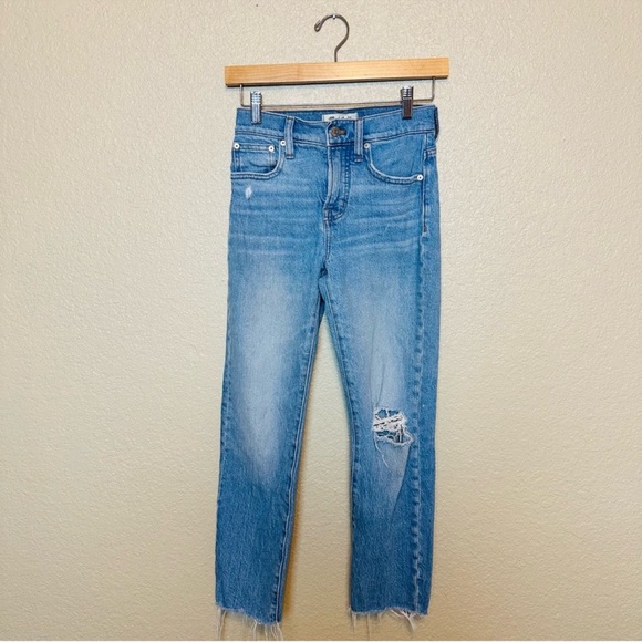 Madewell Women’s Distressed Raw Hem The Perfect Vintage Jeans Size 23P - Picture 2 of 7